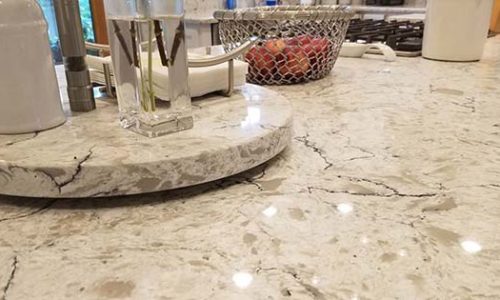 Caban marble kitchen counter top at Von Tobel