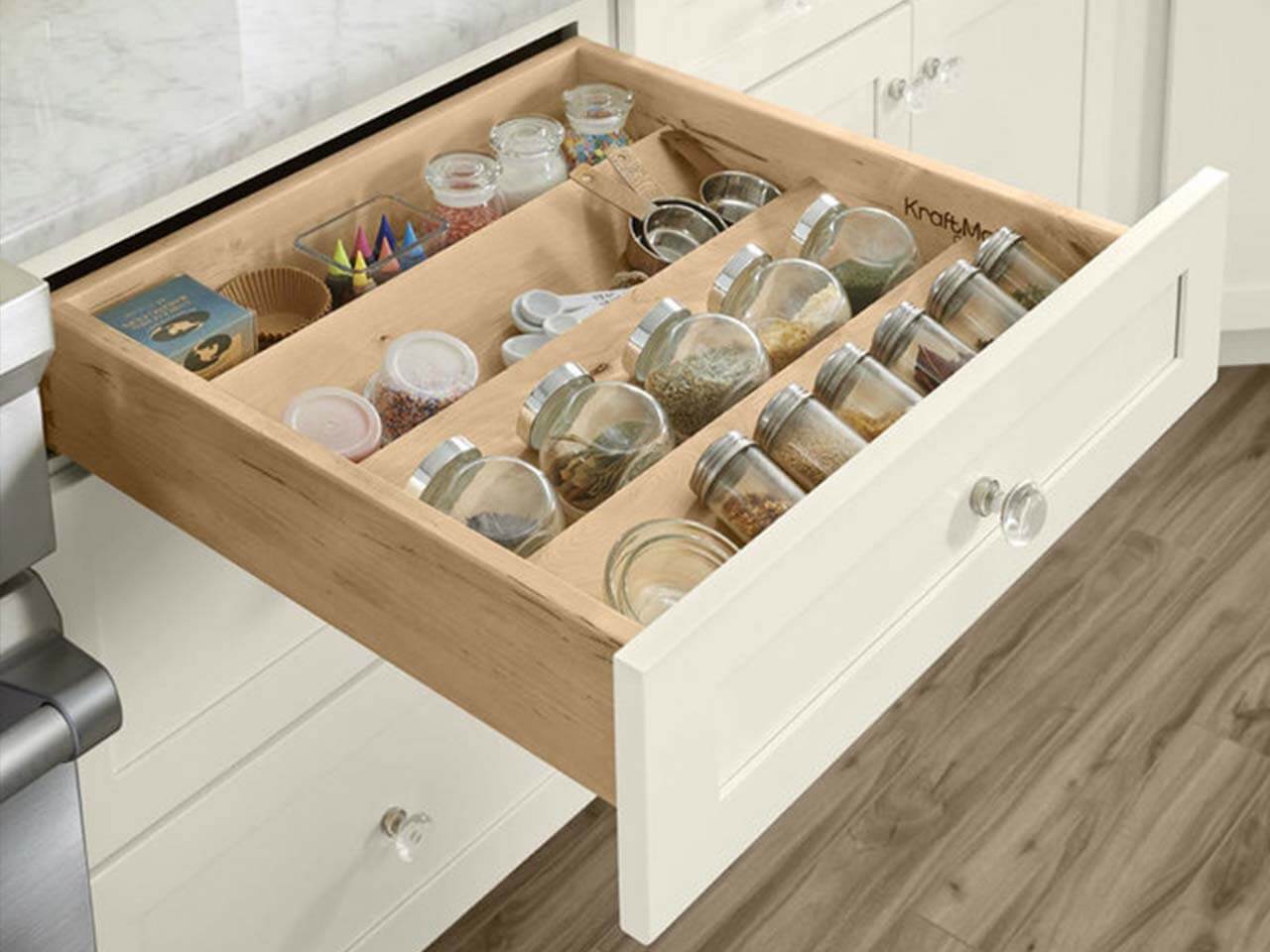 kitchen cabinet built in storage options for spices
