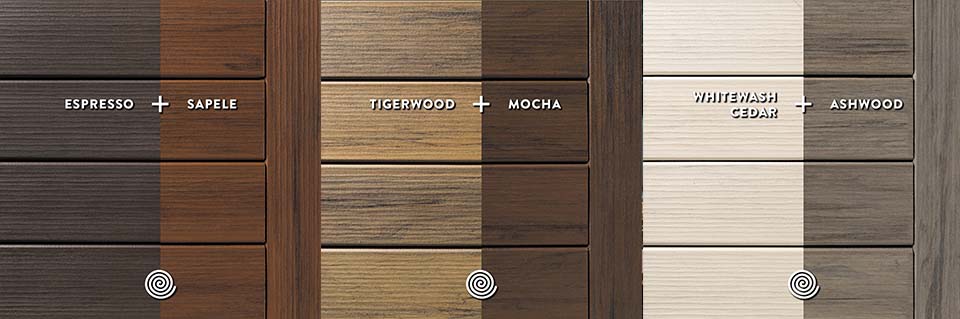composite decking colors from dark espresso to light whitewash cedar