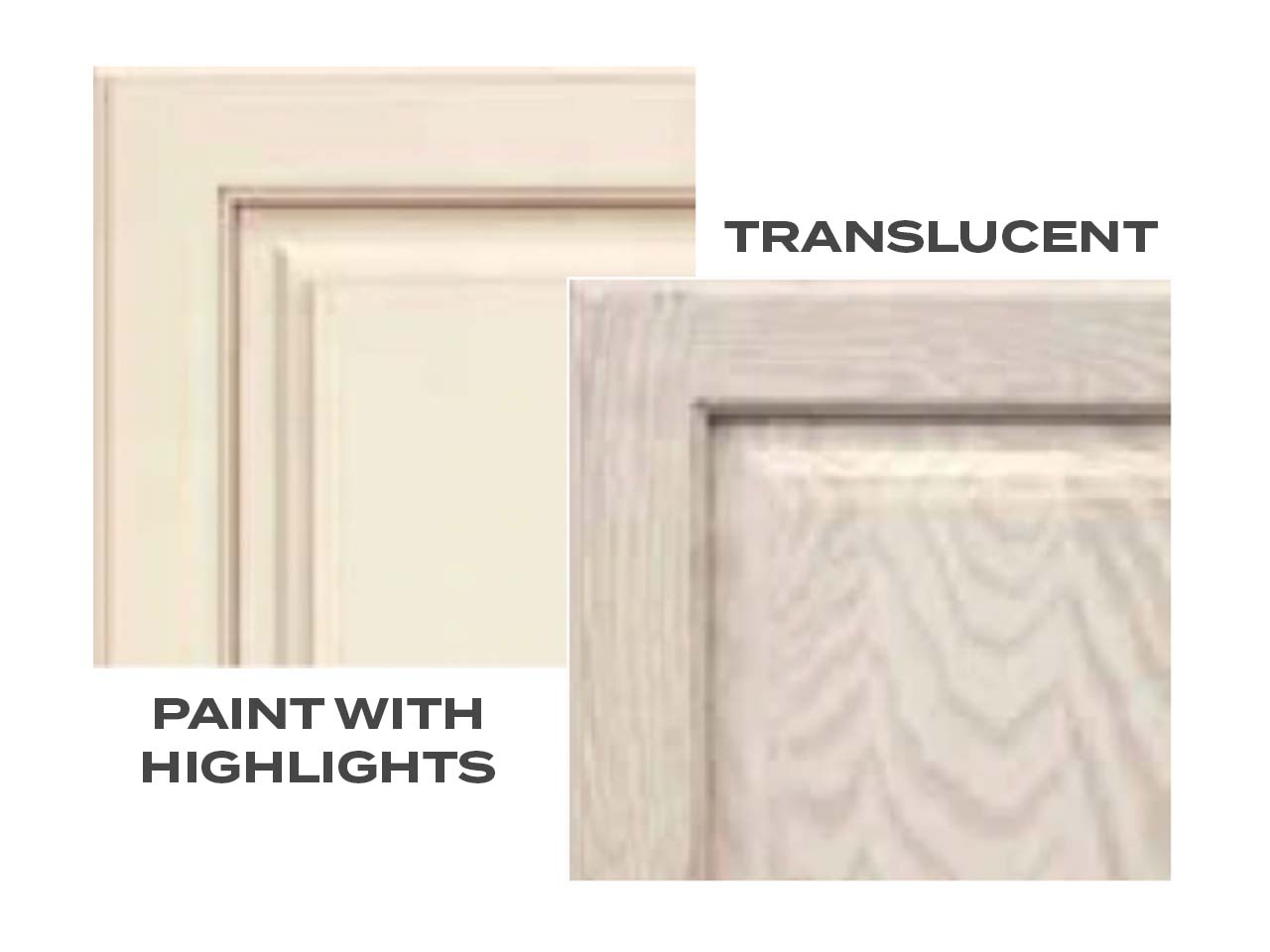 KraftMaid cabinet paint with highlights or translucent paint