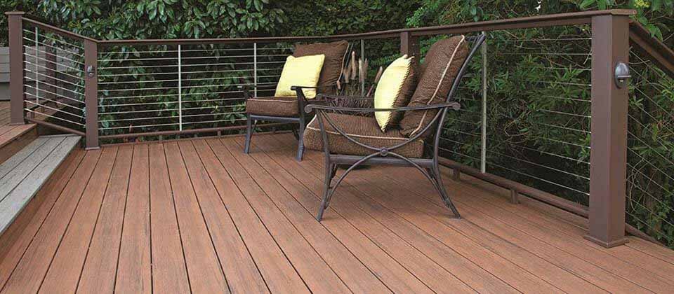 composite decking and railings available at Von Tobel