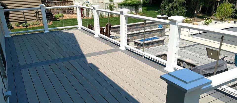 composite decking and deck railings available at Von Tobel
