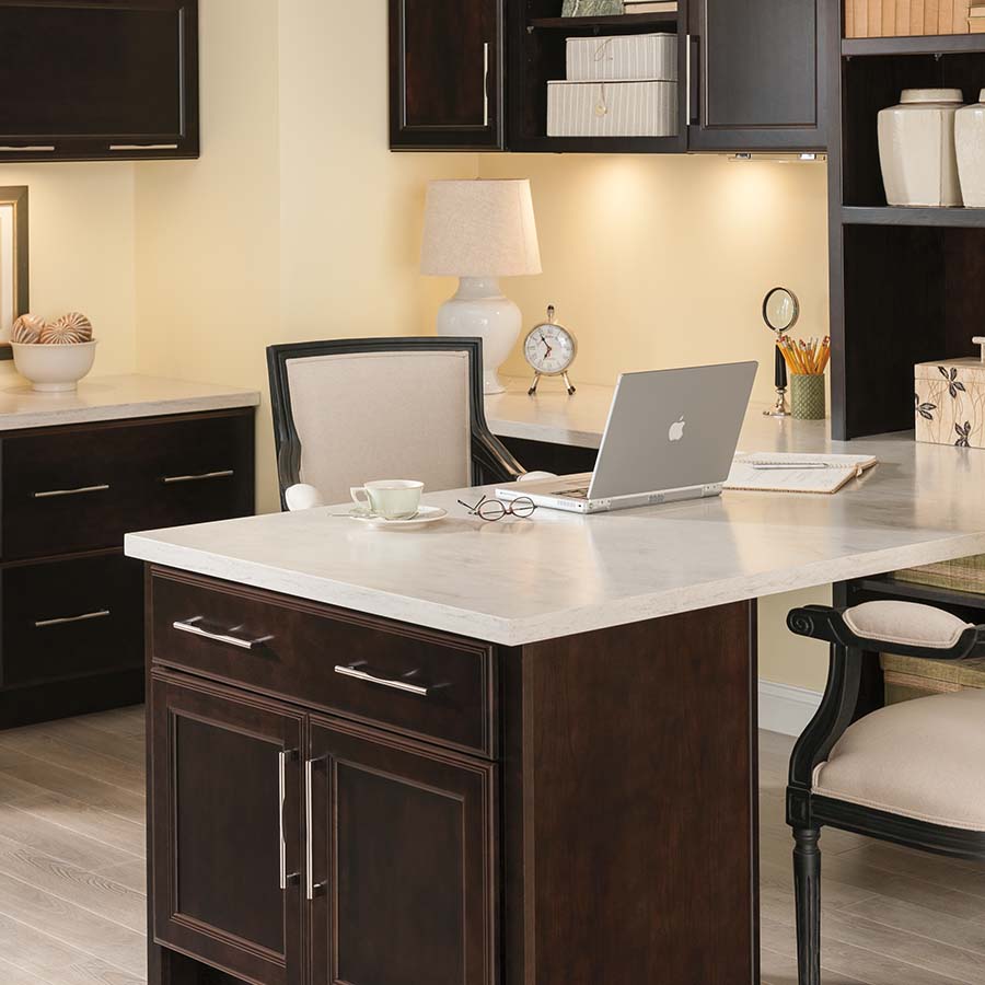 Create a Professional Background with Home Office Built-ins