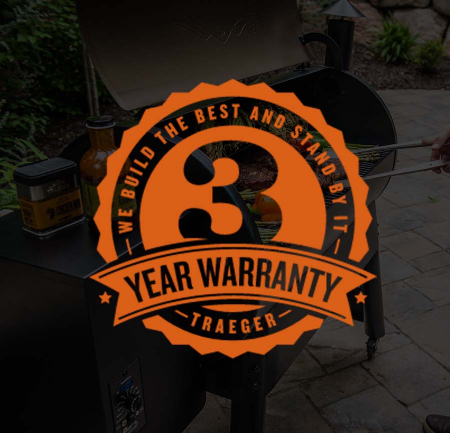 Traeger grill 3 year warranty logo