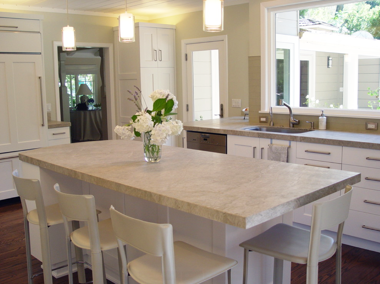 Corian solid surface countertops.