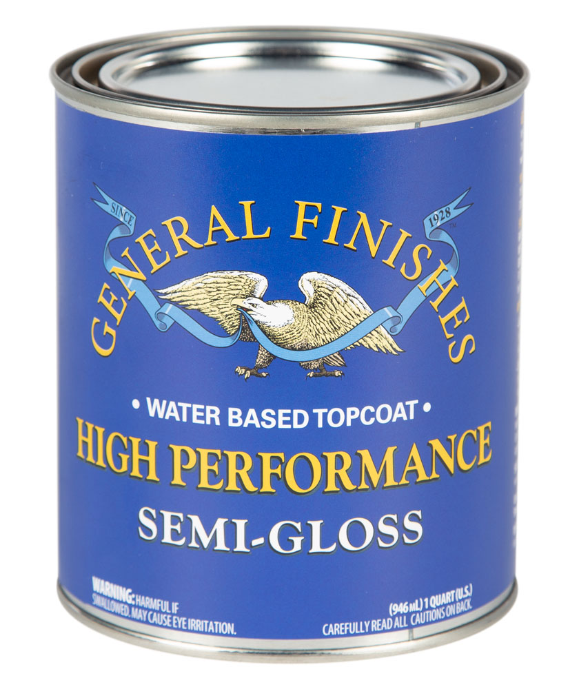 General Finishes water based topcoat high performance in semi-gloss