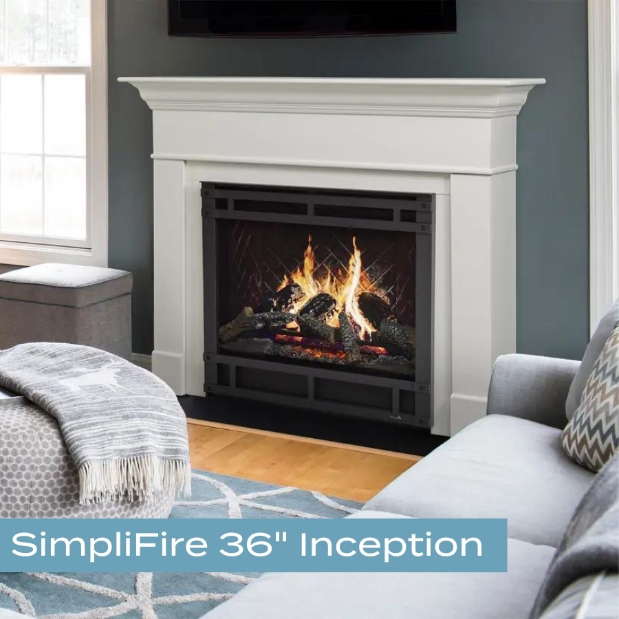 SimpliFire 36" Inception electric fireplace at Von Tobel