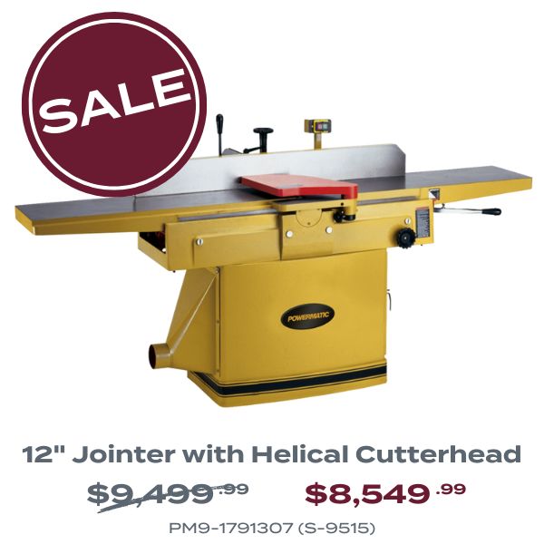 12" Jointer with Helical Cutterhead sale